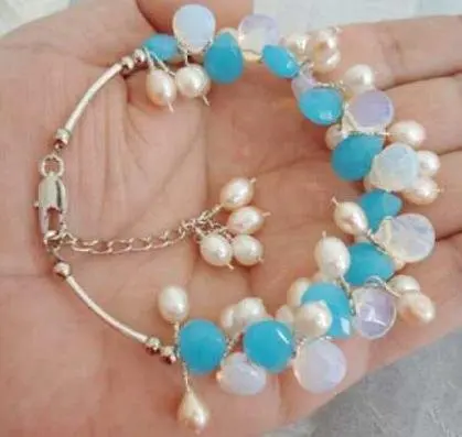 

Genuine Jewellery white pearl opal Bracelet