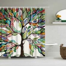 Autumn Landscape Waterproof Polyester Shower Curtain Bathroom Decoration Mouldproof Bath Curtain Bathroom Curtains with 12 Hooks vintage postage stamp digital printing mouldproof shower curtain for bathroom