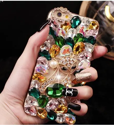 Роскошные 3D DIY лиса бриллиантовые блестящие стразы Fundas Чехлы для Samsung Galaxy A5 A7 2017 2016