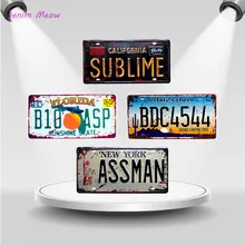 CALIFORNIA SUBLIME винтажная Автомобильная Лицензия ASSMAN металлические пластины настенные художественные ремесла винтажная железная живопись для винтажная вывеска Бар Кафе гараж плакаты WY46