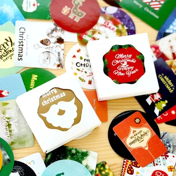 

45pcs/lot 4.7*4.7cm Cute Decorative Stickers Christmas Labels Diary Stickers Gift Box Decoratio Baking Stickers
