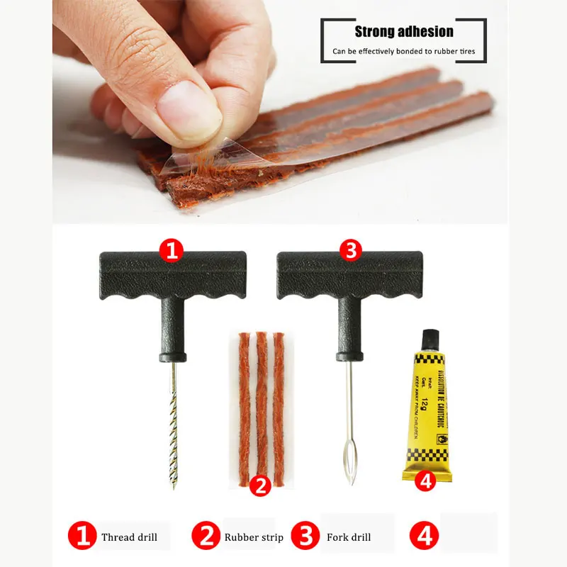 Car repair tools Emergency tire repair tools kit Car/Truck/Moto tubeless tire piercing plug repair tool kit tool auto parts Car repair tools Emergency tire repair tools kit Car/Truck/Moto tubeless tire piercing plug repair tool kit tool auto parts