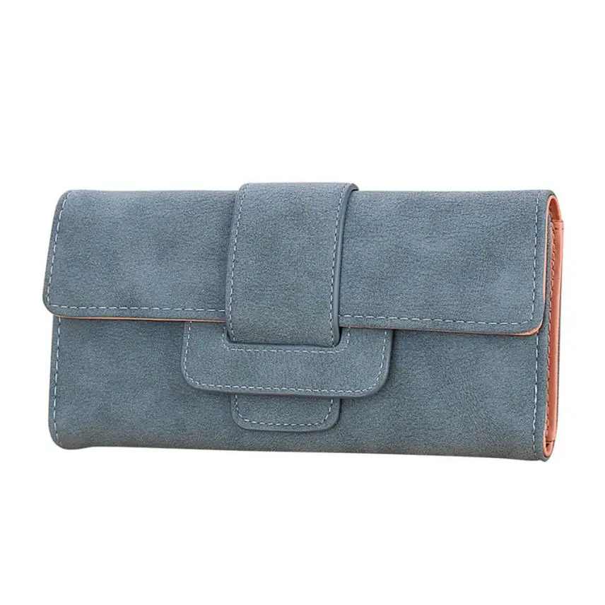 

Women Solid Color Coin Purse Long hasp Wallet female leather wallet Card Holders Handbag Ladies Wallets bolsa feminina