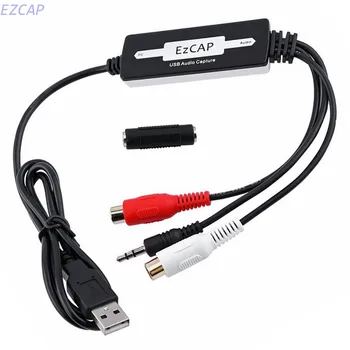 

USB analog audio video capture card, 3.5mm RCA RL To USB Audio Capture for windows10 MAC os, Free shipping