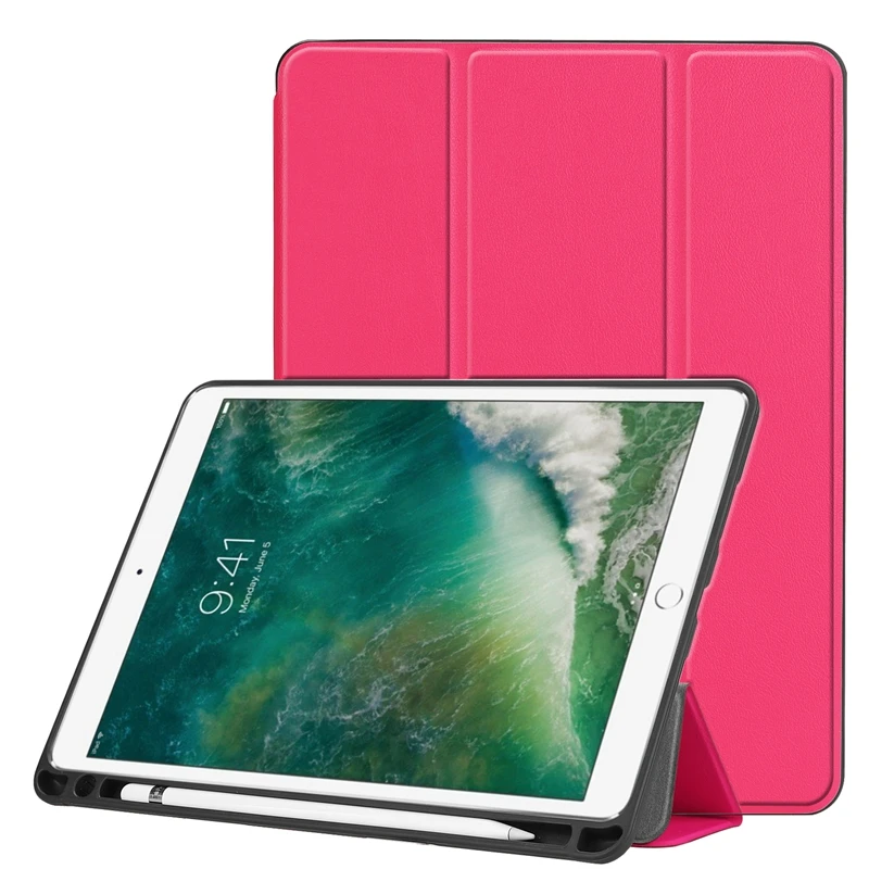 

100pcs Ultra Slim PU Leather Case Book Flip Cover with TPU for iPad Air 3 10.5 2019 iPad Pro 10.5 Tablet with Sleep Wake Up