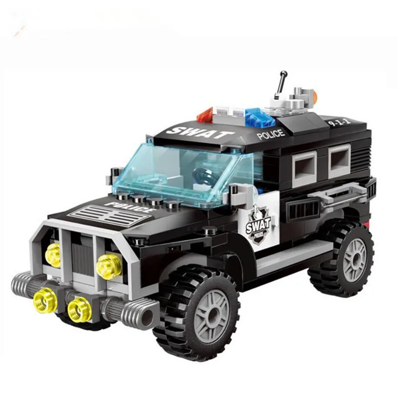 185pcs Legoings SWAT Car DIY Building Blocks Children Enlighten Construction Bricks Brand Toys Kids Birthday Gifts 185pcs Legoings SWAT Car DIY Building Blocks Children Enlighten Construction Bricks Brand Toys Kids Birthday Gifts