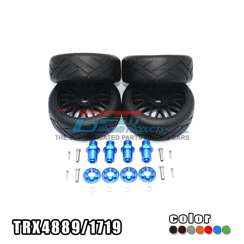 

Free shipping TRAXXAS TRX-4 TRX4 82056-4 Alloy 17x9 hex adapter + high speed ground flat hot melt tire - set TRX4889/1719