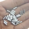 Rompin 100pcs/lot White Round Real Aluminum Tube Wire Pipe Crimp Sleeves Sea Fishing Line Tube accessories ► Photo 2/6