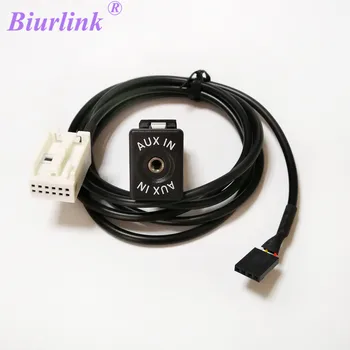 Biurlink 150CM 자동차 라디오, 폭스바겐 파사트 CC용 AUX 어댑터 키트, Aux 입력 스위치 버튼, RCD510 RNS510 RCD300