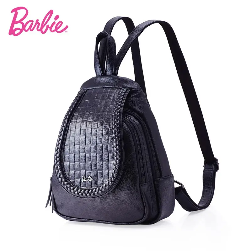 

BARBIE 2018 New Fashion PU Leather Women Backpack School Bag Travel Bag For Teenage Girl Shoulder Bag mochila feminina Bag