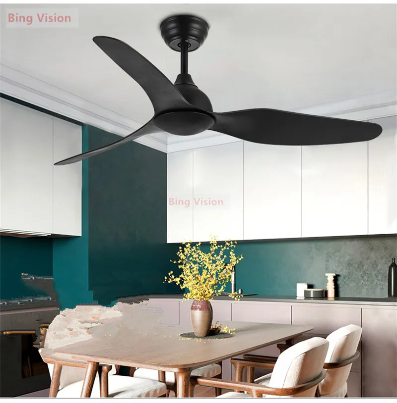 

Nordic ceiling fan luxury restaurant home ceiling fan American-style simple household ceiling fan without light DC 220V 110v