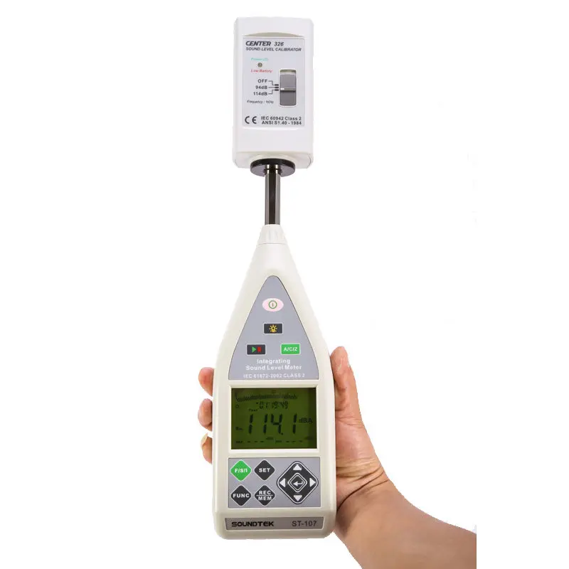Калибратор уровня шума и звука CENTER 326 (94dB/114dB) точный простой в использовании