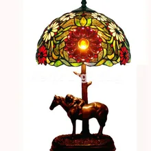 Новое поступление Тиффани настольные лампы D31cm H52cm роскошный древний сад E27 прикроватные лампы Гостиная украшения Спальня лампа