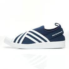 Adidas White Mountaineering Superstar Slip on Men Skateboarding Shoes,Blue,Sport Sneakers Breathable BY2879