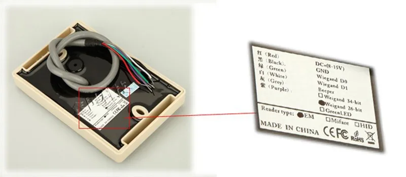 Weigand26 125 кГц открытый ID Считыватель RFID EM Card Reader для Управление доступом