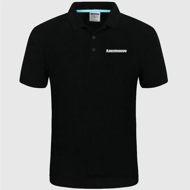 Новинка Koenigsegg мужская рубашка-поло модный воротник тонкий короткий рукав поло рубашки мужские летние футболки
