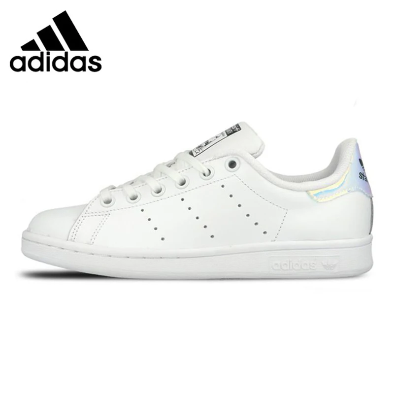 Adidas STAN SMITH Women's Walking Shoes, White & Sky Blue, Lightweight Breathable Shock-absorbing Wear-resistant BA7673 AQ6272