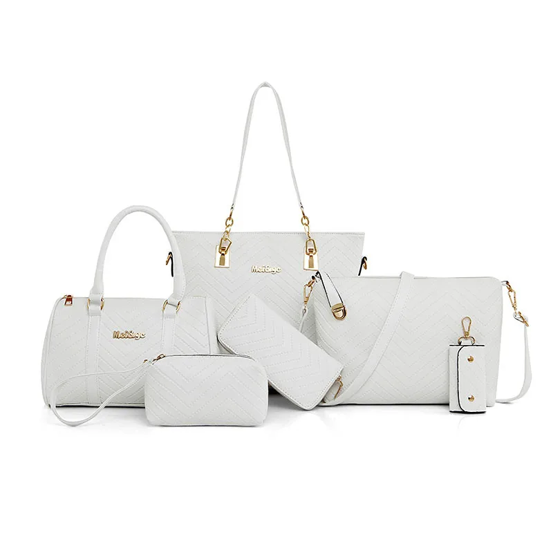 جديد العلامة التجارية الفاخرة سيدة يد 6 قطعة/المجموعة مركب أكياس مجموعة النساء الكتف Crossbody حقيبة الإناث محفظة مخلب محفظة
