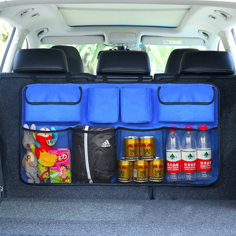 

Car Rear Seat Back Storage Bag Multi Hanging Nets Pocket Trunk Bag Organizer Auto Stowing Tidying Interior Accessories Supplies