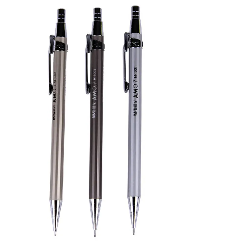 

1pc Full Metal Automatic Mechanical Pencil Lapiseira Material Escolar Pencils Lead Portaminas School Supplies Free Shipping
