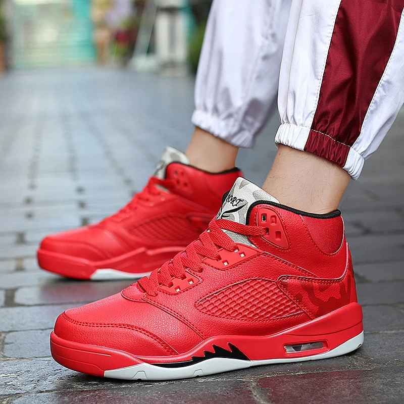 

Man Basketball Shoes Spring Autumn Mens High Top Sneakers Black Purple Men Trainers Air Shoes Comfortable Male Sneakers