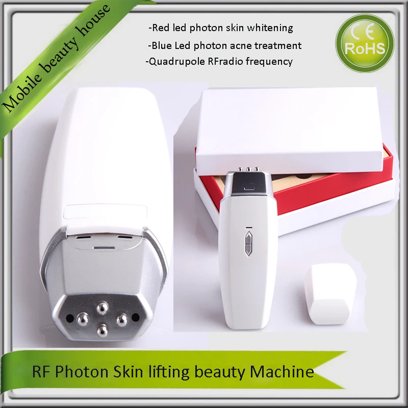 Mini Quadrupole RF Radio Frequency Eye Face Body Skin Lifting Anti Aging Acne Wrinkle Removal Led Photon Beauty Machine