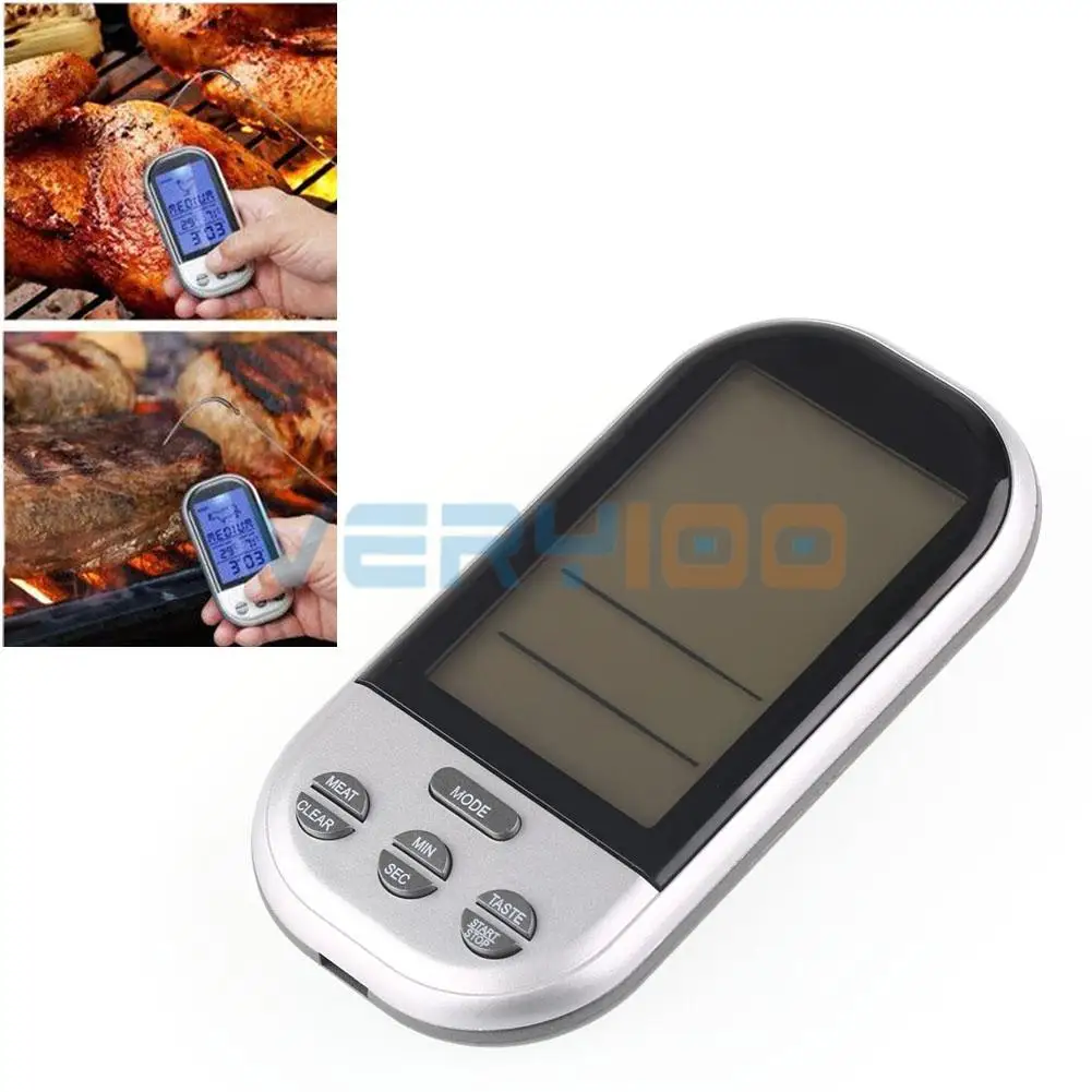 Беспроводной ЖК-термометр для барбекю, гриля, мяса кухонная печь для приготовления пищи