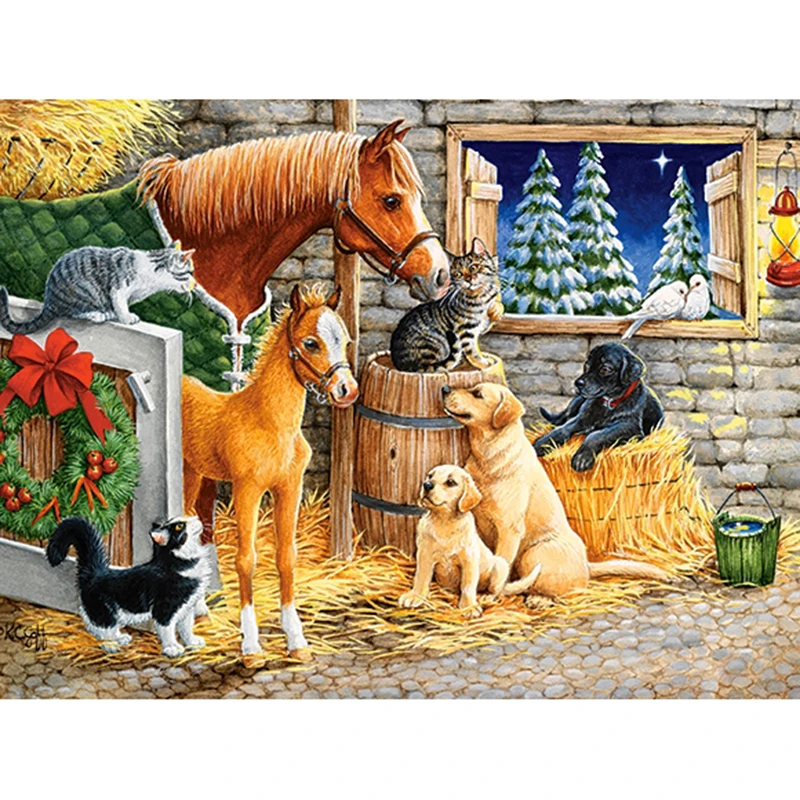 

Full square drill 5D diamond painting horse dog cat DIY diamond embroidery birds butterfly Cross Stitch Rhinestone mosaic home
