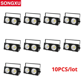 

2 Eyes LED Audience Light 2pcs 100W LED COB Blinder Light for Dj Disco Effect Lights Wedding Party 10pcs/lot/SX-COB200
