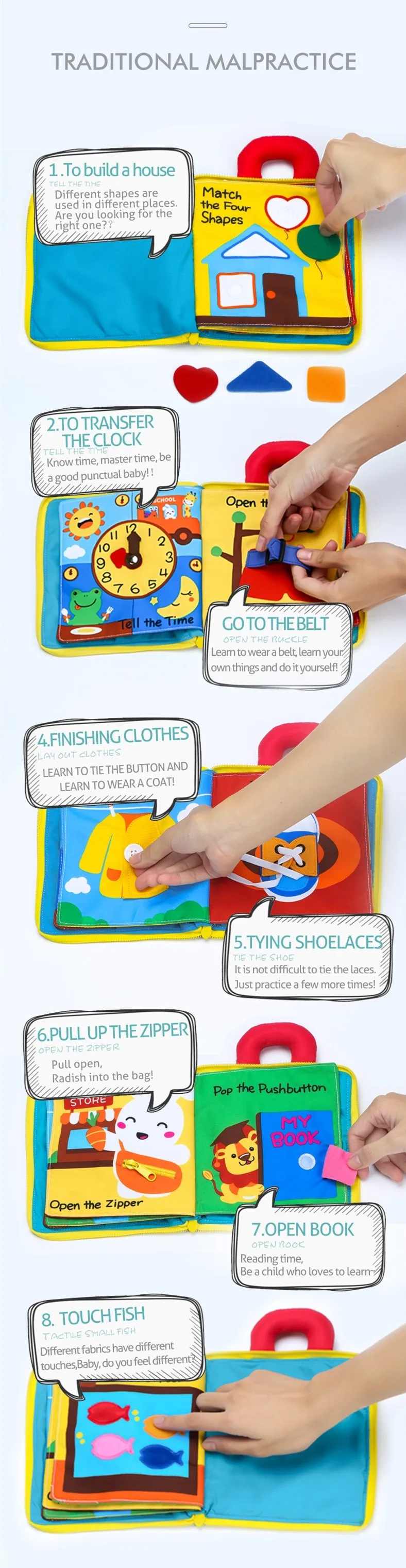 Brinquedos do Bebê para Crianças Livros para Crianças Brinquedos do Bebê Beiens Aprendizagem Precoce Animais Veículo Floresta Montessori Cartões Macios Pano & 14 Online shopping