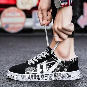 New Men Shoes Men Casual Canvas Shoes Fashion Lightweight Lace Up Sneakers Summer Breathable Flats Shoes Male Footwear NanX20 heinrich hot sale new white print breathable lightweight sneakers brand lace up style shoes comfortable casual men footwear