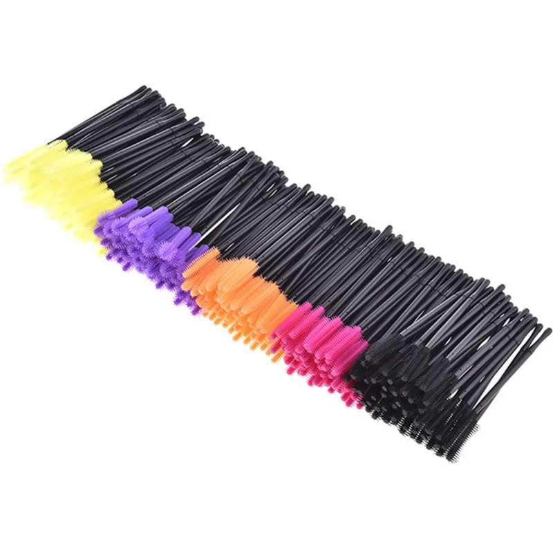 

100Pcs Disposable Brush Makeup Kit Eyebrow Comb Eyelash Brush Eye Make Up Brush Set Mascara Wands Applicator Extension Tools