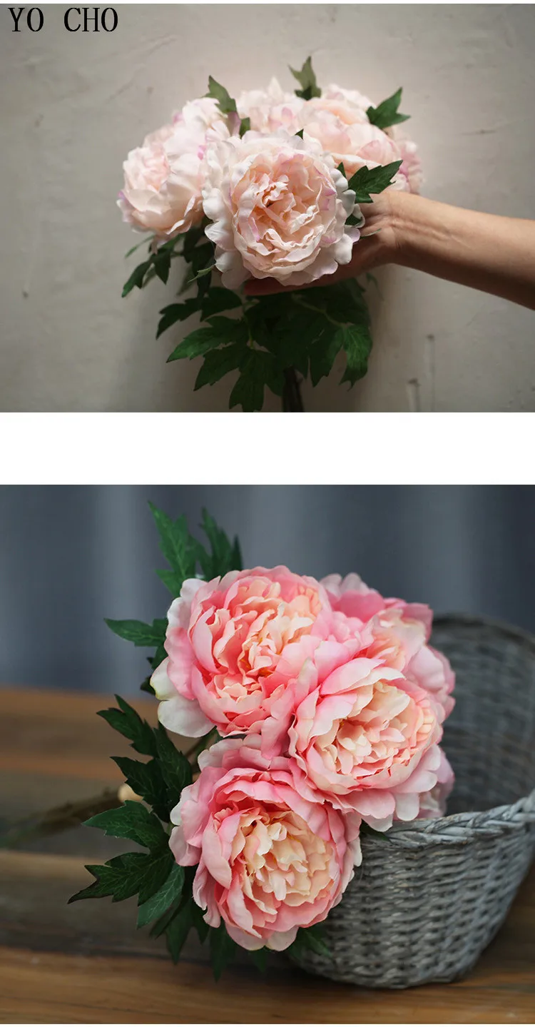 autumn decoration peonies flower bouquet for wedding home decoration (7)