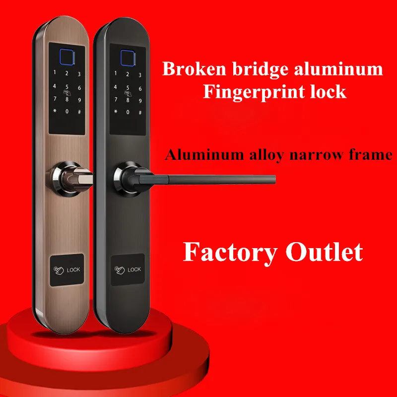  Fingerprint Door Lock Digital Fingerprint / Password / Key / Card 4 in 1 Lock Electronic Smart Door - 33037593534