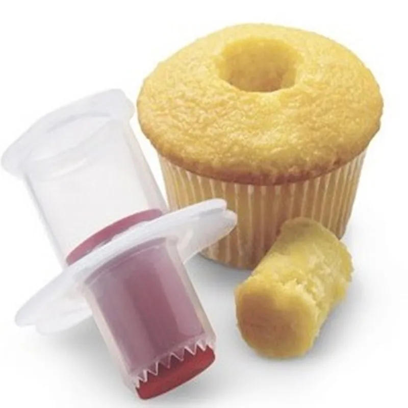 

Free Shipping DIY Cupcake Muffin Cake Pastry Corer Plastic Filler Model Plunger Cutter Decorating Kitchen Divider Tools A771