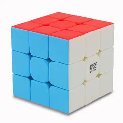 Красочные 3x3x3 три слоя волшебные кубики Profissional конкурс скорость Cubo не наклейки Головоломка Куб Прохладный игрушечные лошадки для детей