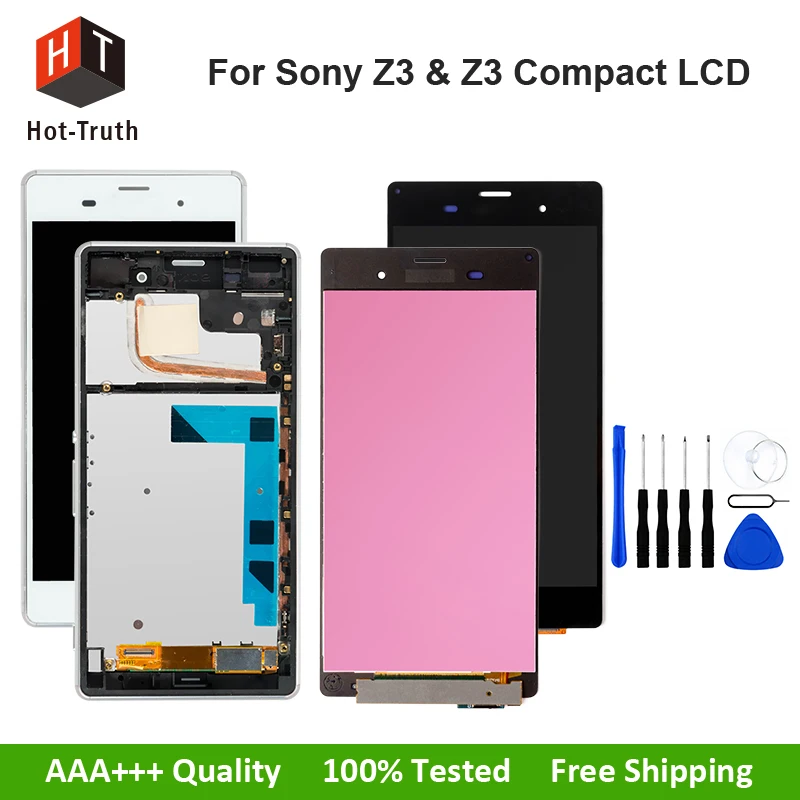 

Hot-Truth Screen LCD For Sony Xperia Z3 Compact Display For Sony Z3 & Z3 Mini D5803 D5833 Touch Screen Digitizer Assembly+Frame
