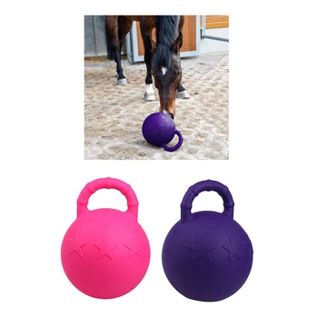 

2Pcs Rubber Equine Play Toy Ball Heavy Duty Horse Pony Apple Scented Chew Ball 11inch
