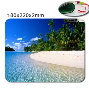 

Customized Anti-Slip Rectangle Print Seaside scenery Gaming Rubber Large Mouse Pad Supported As Gift 220x180x2mm& 250x290x2mm