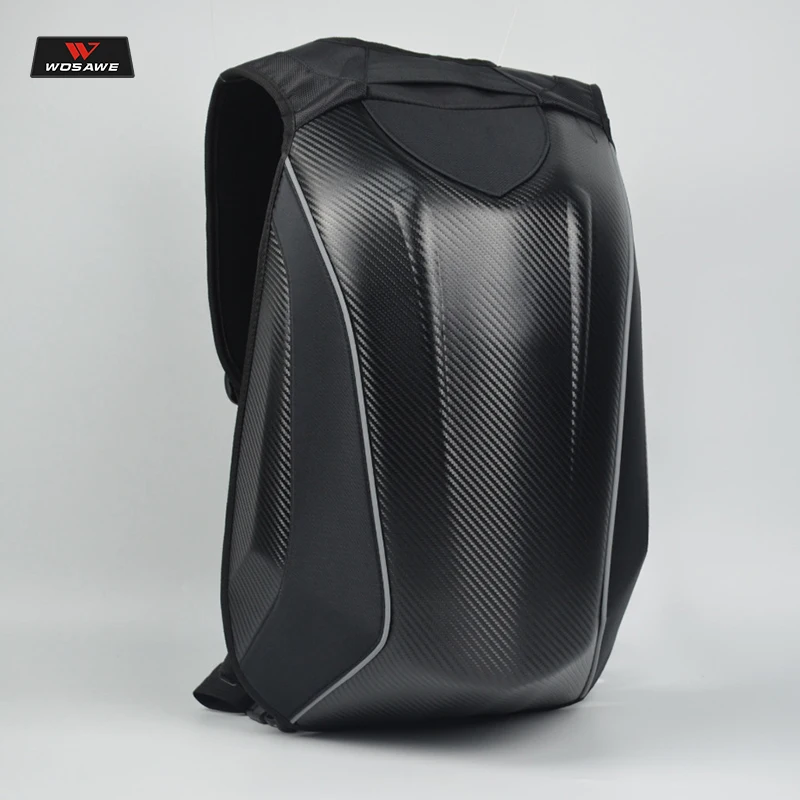 

WOSAWE Motorcycle Backpack Bags 30L Carbon Fiber Reflective Motocross Hard Shell Motorcycle Trunk Motorbike Double Shoulder Bag