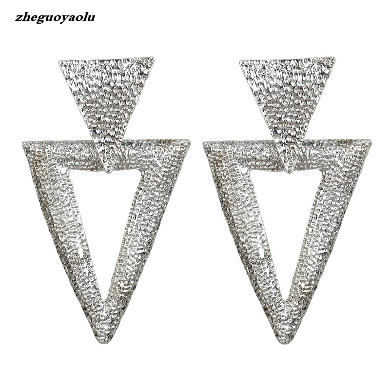 

Korean Version Of The Simple Trend Of Geometric Metal Earrings Personality Temperament Triangle Earrings Jewelry Luxury Earrings