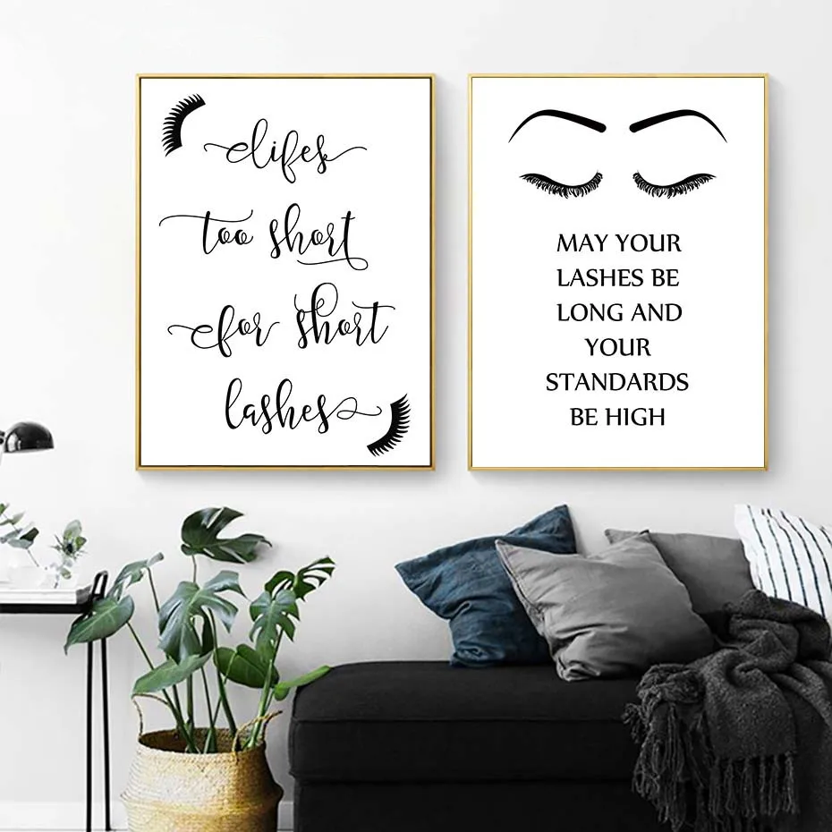 Modern-Black-White-Fashion-Girl-Sexy-Wall-Art-Poster-Print-Eyes-Eyelash-Lashes-Canvas-Painting-Wall (1)