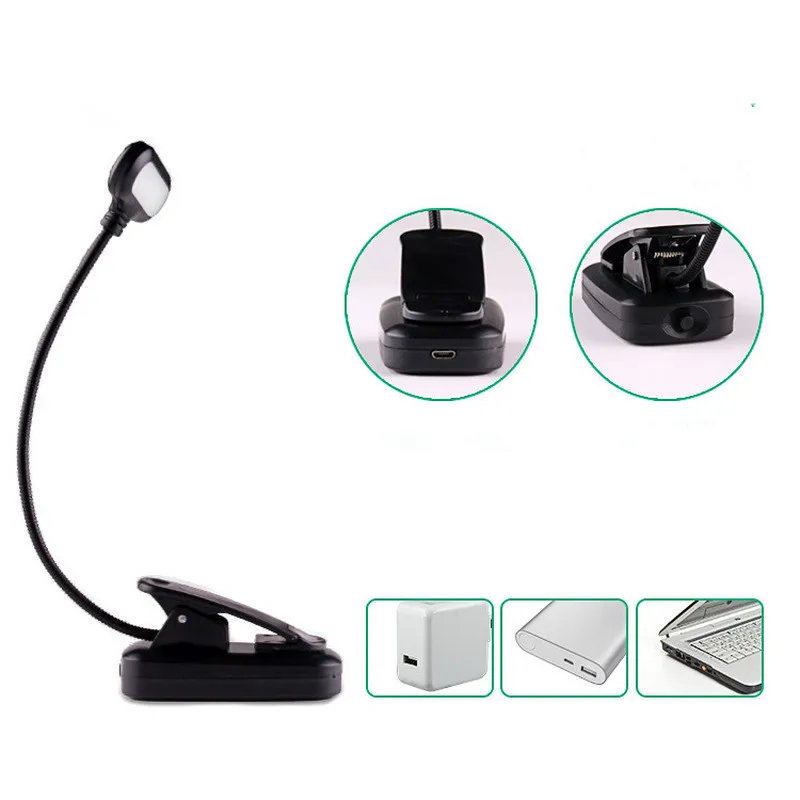 

Led Book Light Mini Clip-On Flexible Bright LED Lamp Light Book Reading Lamp For Travel Bedroom Book Reader Christmas Gifts