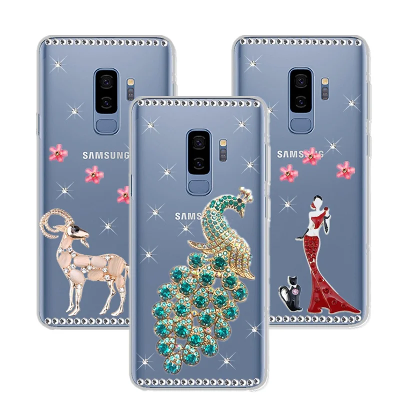 

S9 Plus Bling Rhinestone Case Cover for Samsung Galaxy A9 Star Lite A8 A6 J8 J3 J6 J2 Pro 2018 J7 Neo Note 9 8 5 Phone Coque