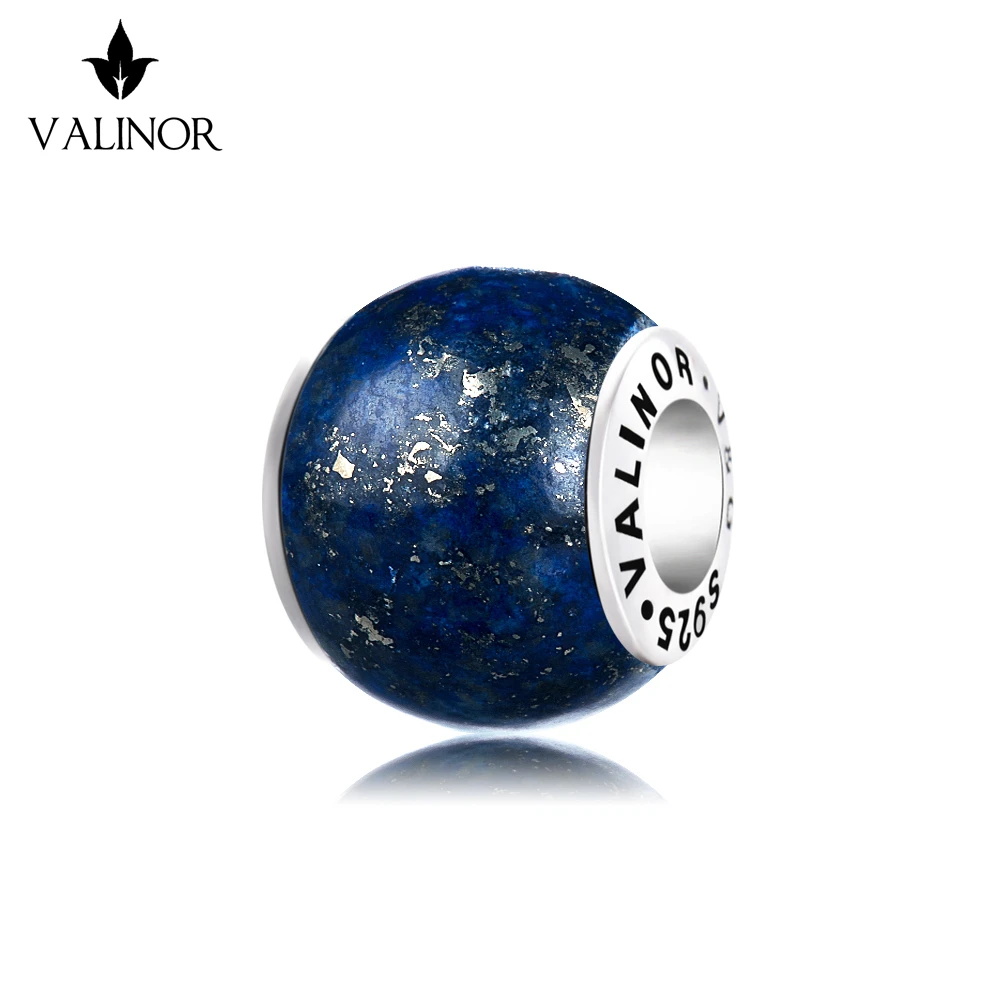 

Lapis lazuli 925 Sterling Silver beads charms fit Bracelets & Bangles TRBS004