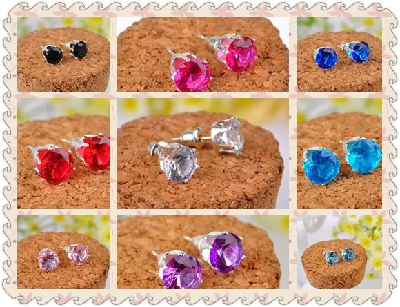 

Korea Trendy White Sliver Filled Princess Megic Ball Stud Earrings