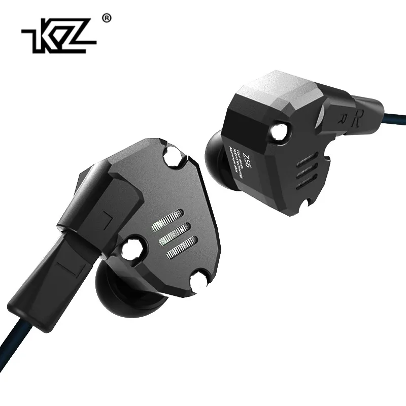 Original KZ ZS6 2DD 2BA Hybrid In Ear Earphone HIFI DJ Monito Running Sport Earphones Earplug