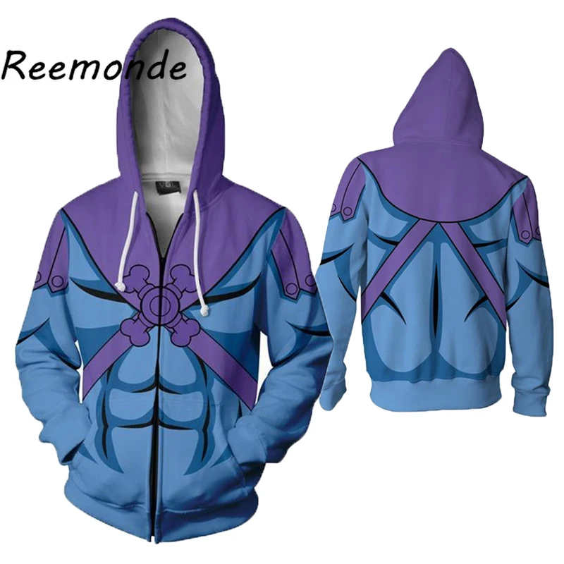 

He-Man And The Master Of the Universe Cosplay Costume 3D Print Hoodie Sweatshirt Zipper Hooded Cool Sweatshirts fashion Jackets