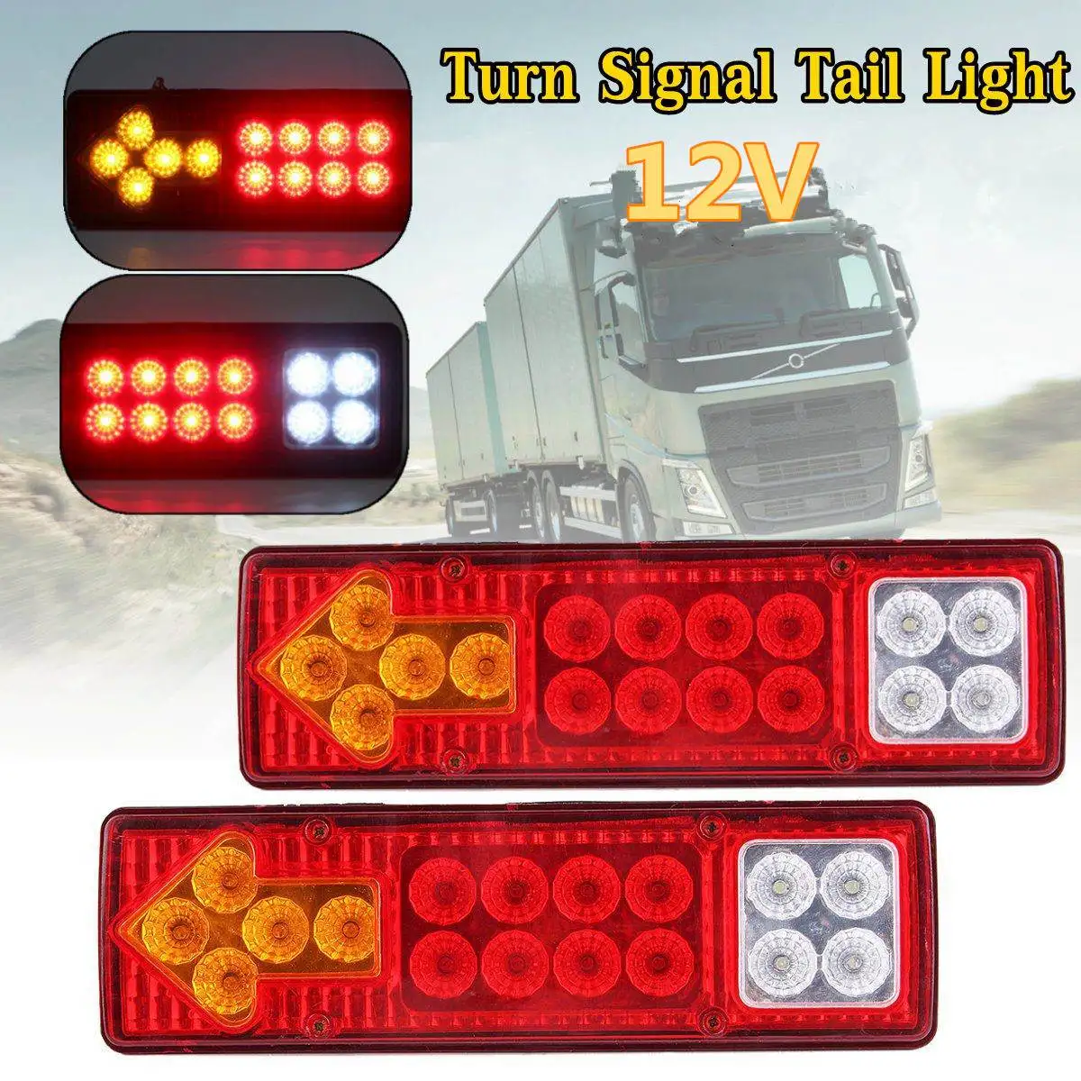 12 V/24 V 17LED задний светильник стоп заднего грузового автомобиля хвост светильник лампа сигнальные лампы для автомобилей грузовиков