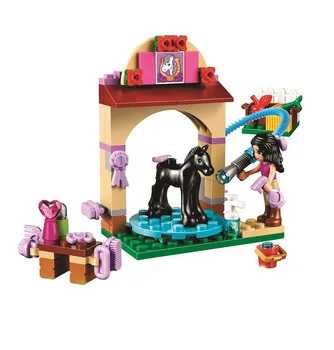 

Bela 10552 Friends Series Foal's Washing Stati Toys Model Building Kits Block 95pcs Bricks Children Gifts